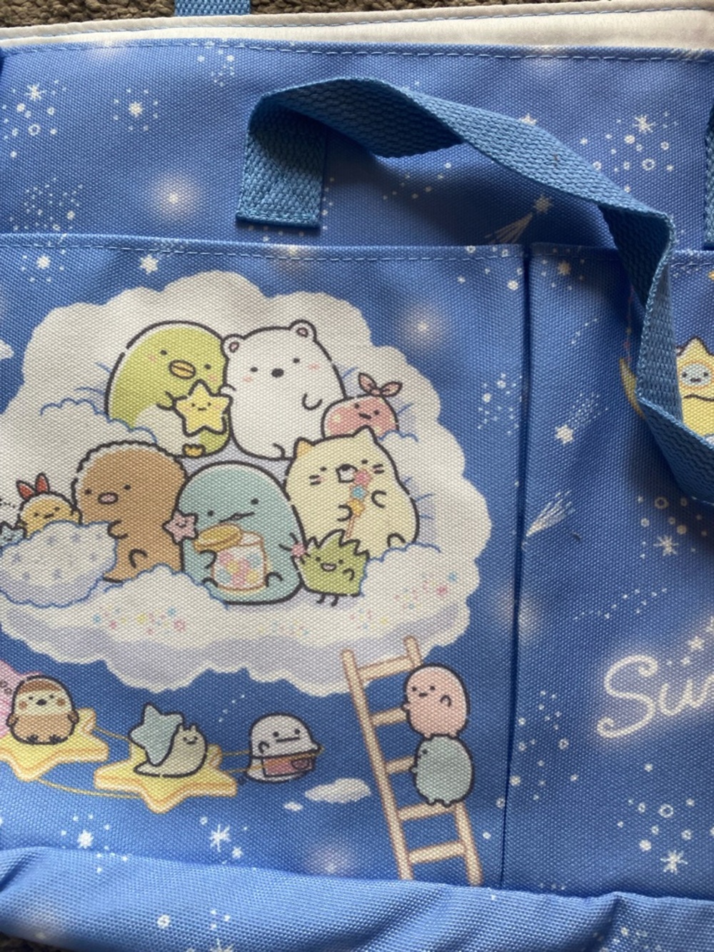 Sumikkogurashi Pink and Blue Character Tote Bags Japanese new - Picture 9 of 9